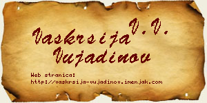 Vaskrsija Vujadinov vizit kartica